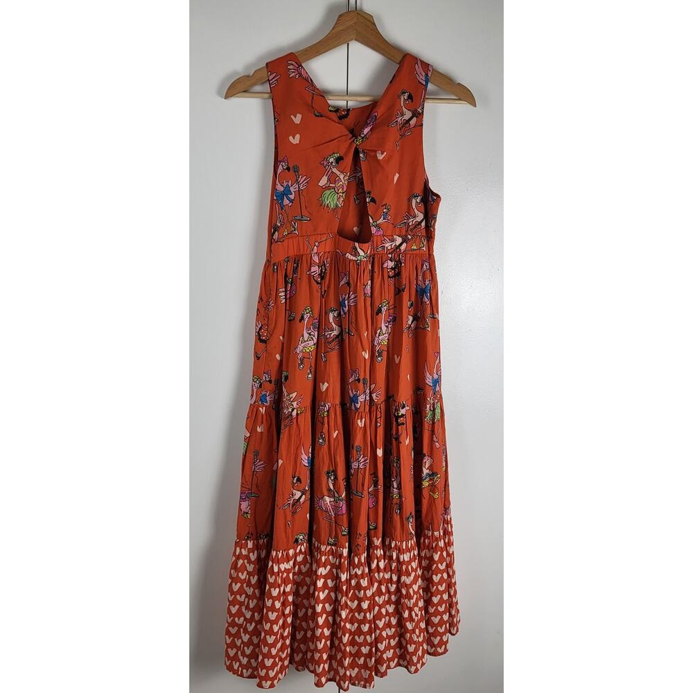 Stella McCartney Teen Flamingo Party Tiered Sleeveless Dress | Teens 14 - Picture 4 of 10